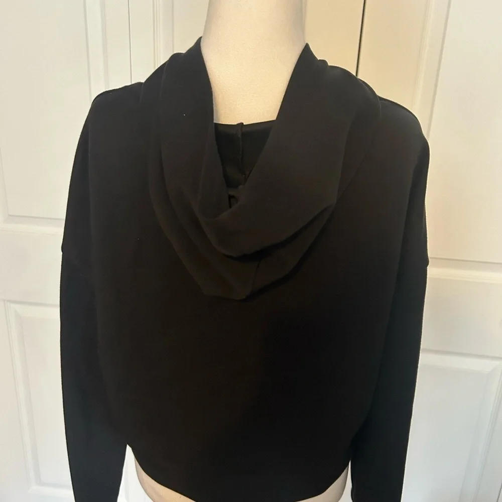 Sage Black Boxy Hooded Sweatshirt